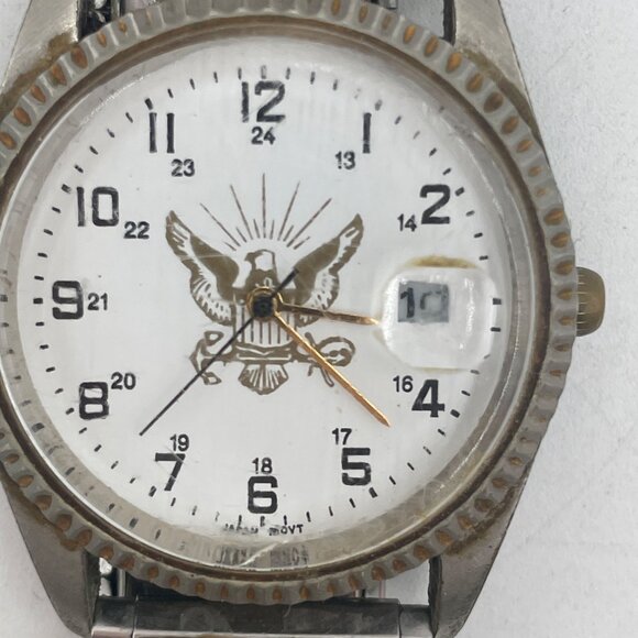Vintage W.A.B Stainless Steel Mens Watch Navy Military